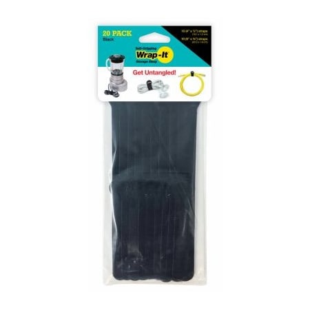 Jjaamm Cable Tie Assortment, 5 in, 8 in L, Black, Nylon 420-48BL